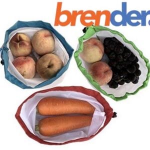 Herbruikbare groente fruit en broodzakken