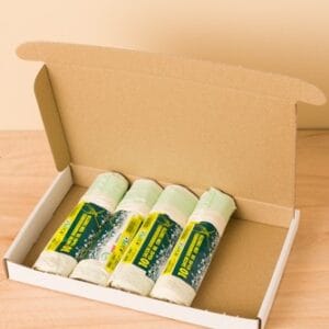 composteerbare biologisch afbreekbare afvalzak 10L met trekband